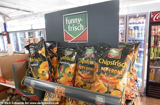 Even snacks at the supermarkets were from German brands, such as these crisps by brand Funny-Frisch