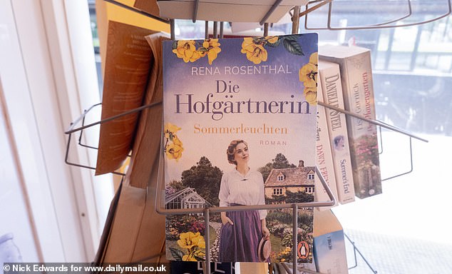 Pictured: A German novel entitled Die Hofgärtnerin. It was one of many German books on display at a supermarket in S'Arenal