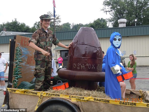 Pictured: An alien themed parade at the 2013 Kecksburg UFO Festival
