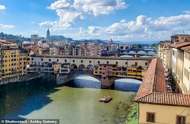 The city's iconic medieval bridge - Ponte Vecchio (pictured), is one of Florence's most visited attractions. It was the only bridge in Florence to survive WWII and is famed for the shops that line its sides