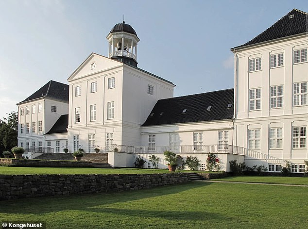 Meanwhile, at Gråsten Palace (pictured) while Queen Margrethe was at the helm, royal guards detained a potential intruder when a lost tourist drove down a forbidden private road
