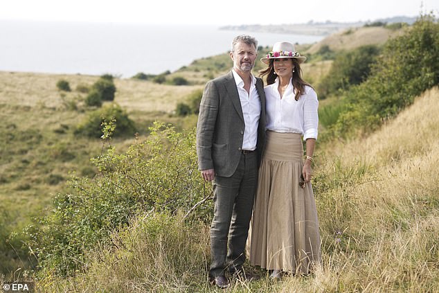 Mary and Frederik were initially expected to return from holidays on July 13, but reports confirmed they had extended their stay twice. The royal couple are pictured here in 2024 at the Danish scenic spot Voderup Klinton on Ærø