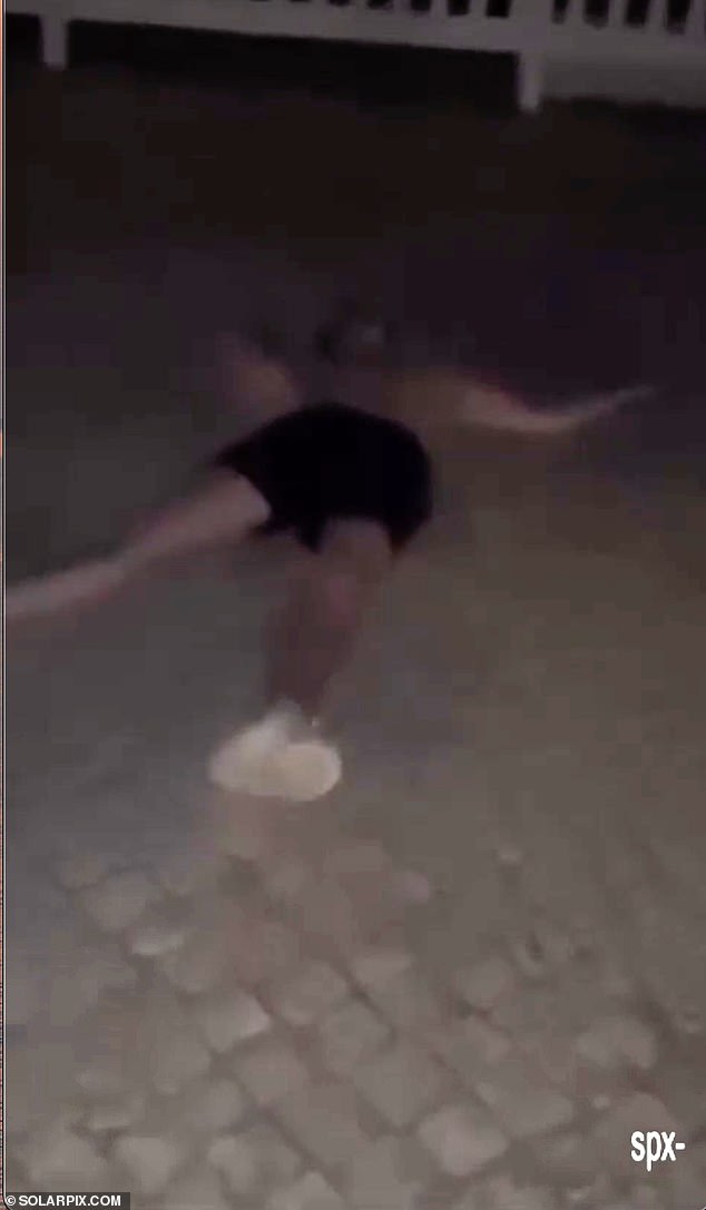 He was left lying on the ground following the brutal attack in Albufeira on July 17