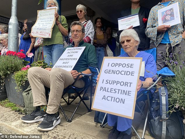 Despite more than 100 arrests last week and 200 total arrests since the ban came into force on July 5, protesters today were allowed to hold their signs
