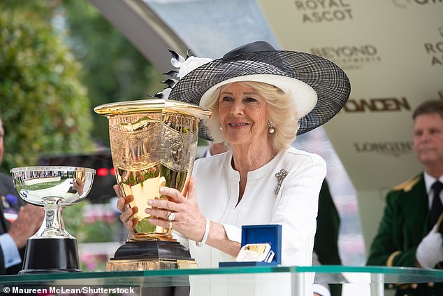 The Queen Consort, 78, was attending the annual King George Racing Weekend in Berkshire