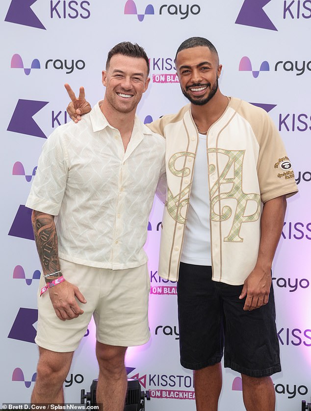 The Kiss presenter joined pal and Strictly star Kai Widdrington, as the pair looked in very high spirit