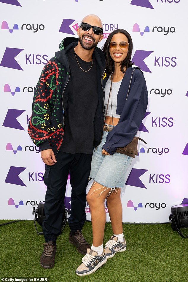 IT couple Rochelle and Marvin Humes couldn't wipe a smile off their faces as they arrived both in stylish looks
