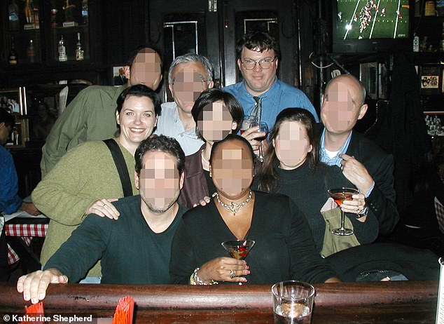 Shepherd and Heuermann gather with their co-workers at Pete's Tavern in Manhattan