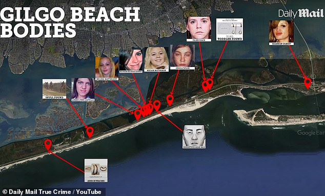 Heuermann's victims were found along the 16-miles strip of Ocean Parkway in Suffolk County, Long Island near Gilgo Beach