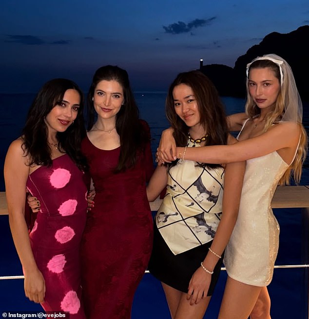 Eve, 27, (right, during her hen party) was named by society bible Tatler as one of its 'new generation of It Girls'