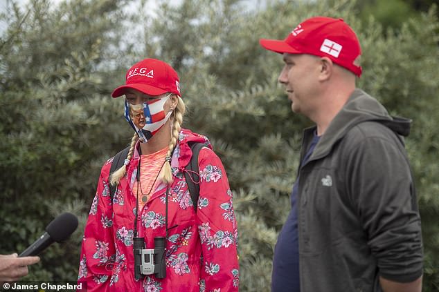 Fans Kay and Tom English travelled up from their home in Liverpool for a glimpse of Mr Trump