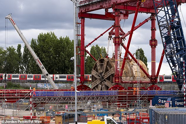 A HS2 statement said Emily got through around 38 metres of the Northolt Tunnel each day 'at peak production'