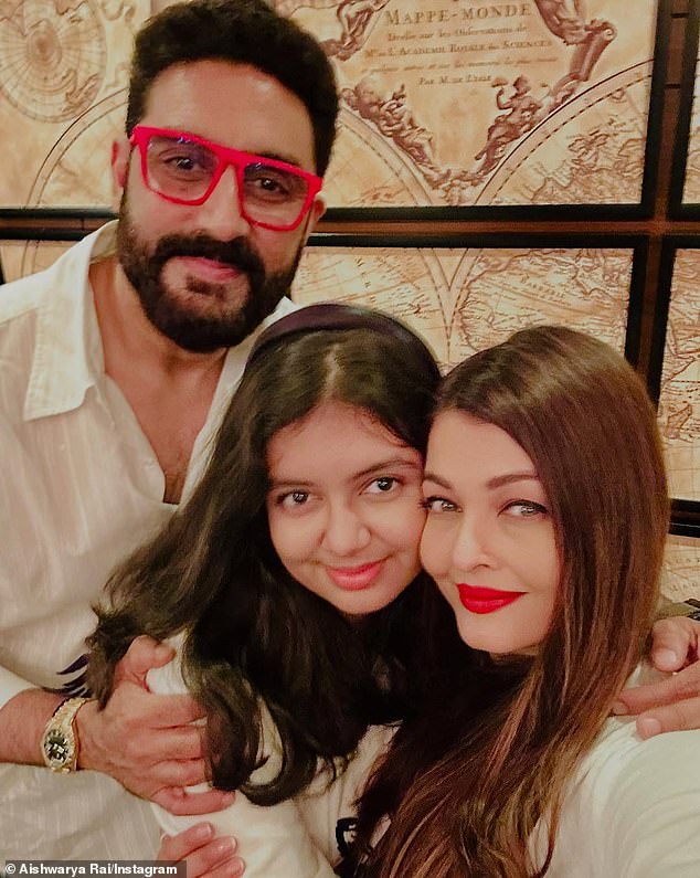 Aishwarya Rai pictured with family in April