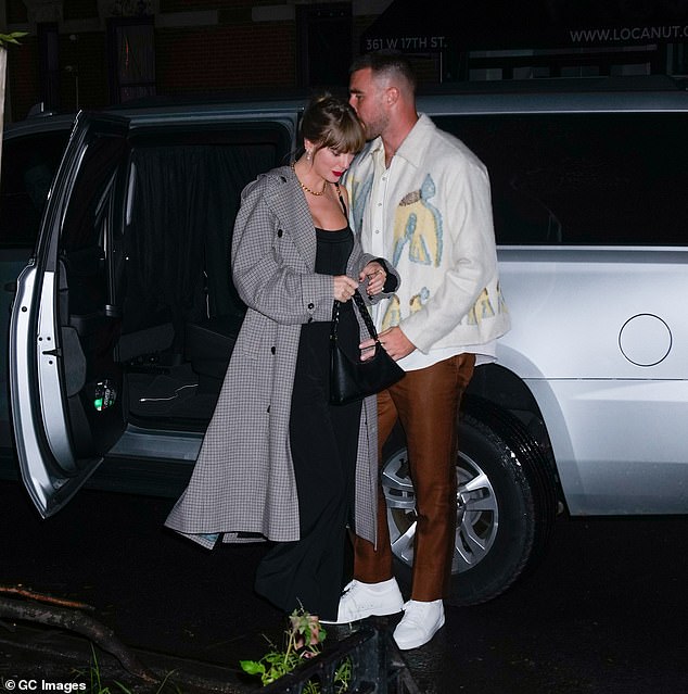 When Taylor Swift. 35, and Travis Kelce, 35, first got together, fans came up with several combinations of their names, such as Tayvis, Traylor or Swelce as a moniker for the couple; Pictured in New York City in October 2023