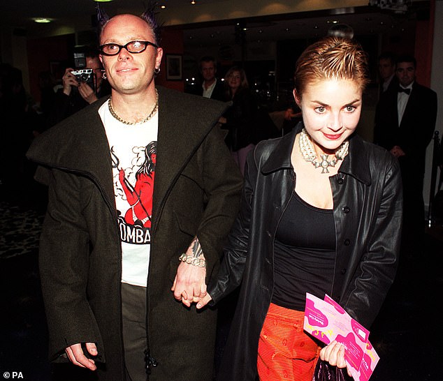 Before that she dated the late Keith Flint from dance band Prodigy