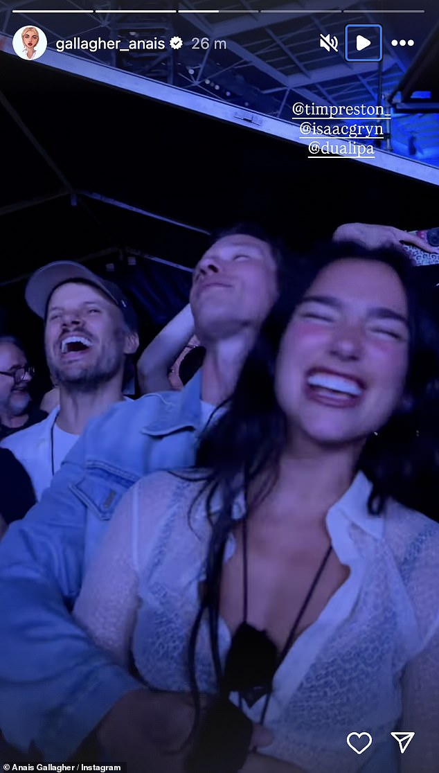 Among the crowd this time were none other than Dua Lipa and her fiancé, Callum Turner, who were spotted singing along to the band¿s biggest hits