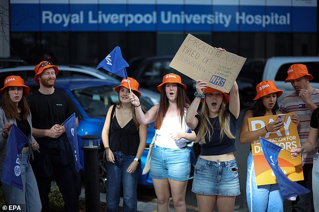 Resident doctors, formerly known as junior doctors, continued their strike yesterday, after Mr Streeting accused the BMA of using ‘hardline tactics’ that ‘punish patients for no good reason’ when the strikes began on Friday