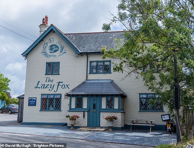 Local pub The Lazy Fox is just a few miles away from the lavish countryside mansion