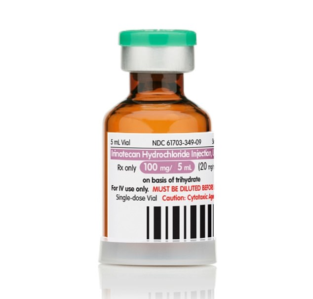 Irinotecan, which is sold under the brand name Camptosar and Onivyde, is prescribed by doctors to treat colorectal, pancreatic, ovarian and lung cancers