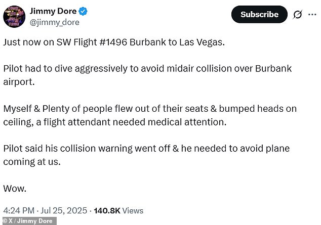The comedian detailed what happened in a post to his X account