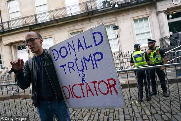 Other protestors were happy to voice their unfiltered opinions on their placards