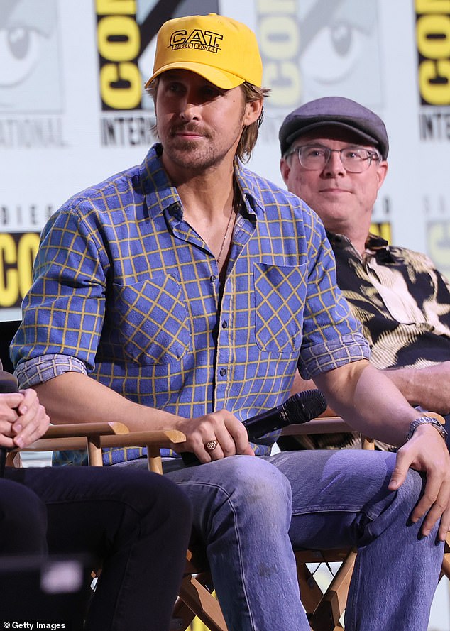 He additionally opted for a flashy silver watch on his left wrist as well as a yellow cap on top of his head that had 'Cat' printed on the front - referencing to the heavy equipment company