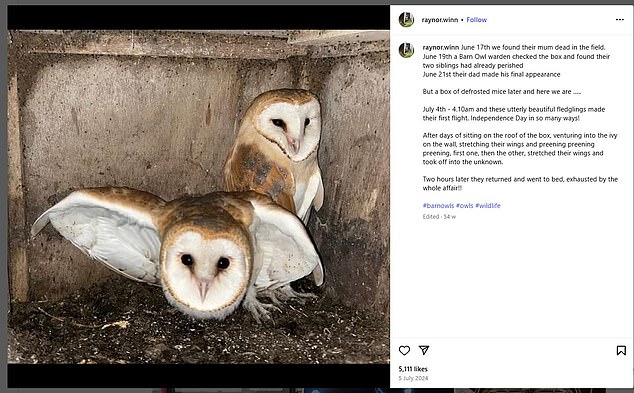 Posts on Ms Winn’s Instagram feed give a flavour of the idyllic lifestyle the couple have been enjoying since moving in more than a year ago