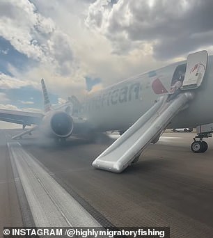 Flight AA3023 bound for Miami, Florida , was preparing for takeoff when first responders were alerted about the issue on Saturday afternoon and evacuated everybody onboard the Boeing 737 MAX 8