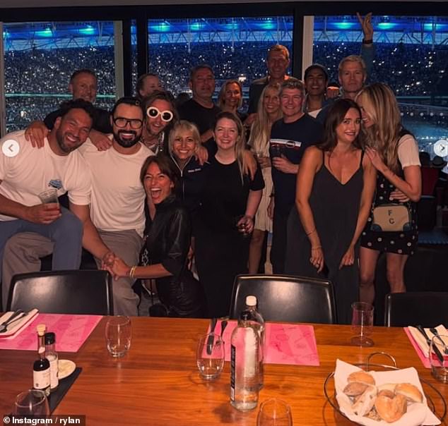 On Friday, presenter Rylan shared a glimpse of his night out at Oasis' first London show, joining pals Davina McCall and Fearne Cotton