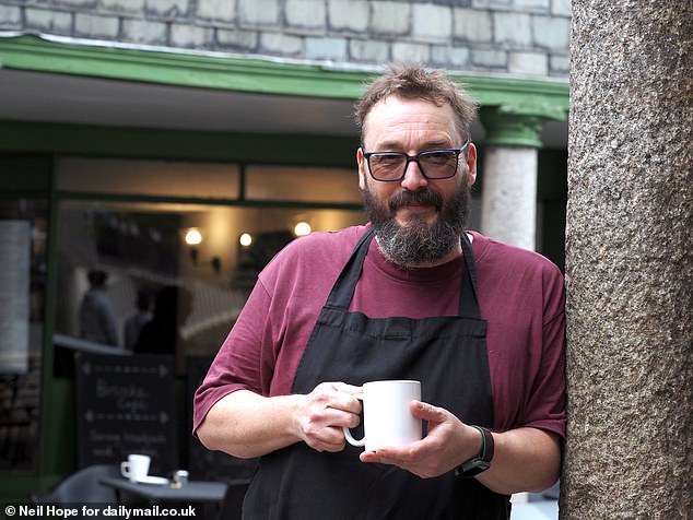 Gavin Brown, front-of-house manager at Brioche cafe, says there is a 'strong sense' in the town that it is the 'creative capital', with lots of 'artistic retailers' and 'quirky shops'