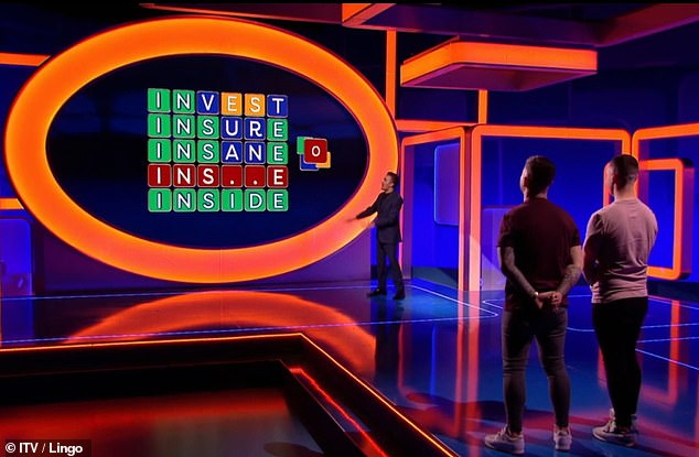 But they ran out of time before they could correctly guess the final word, which was 'inside'