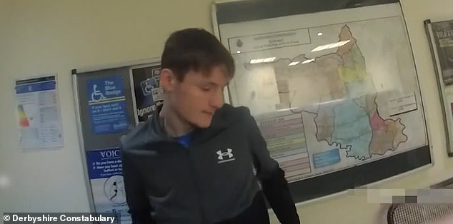 He later handed himself in to Derby Police station, where he was arrested on suspicion of murder
