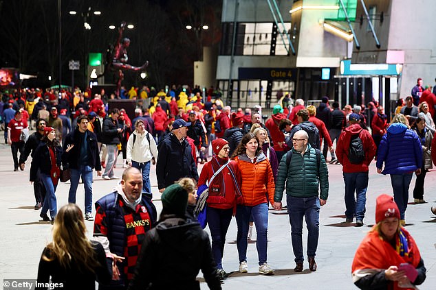 Two hours after the match and the 90,000 crowd has dispersed by foot, tram, rail and road