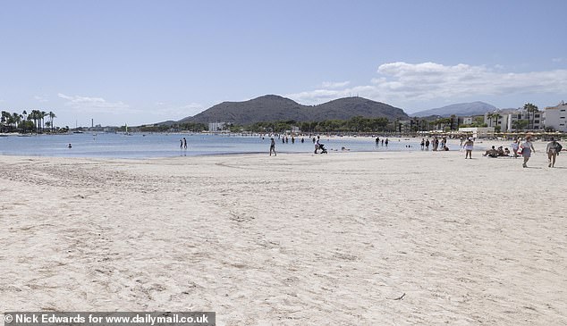 Majorca's beaches, often filled with tourists has seen fewer people than usual