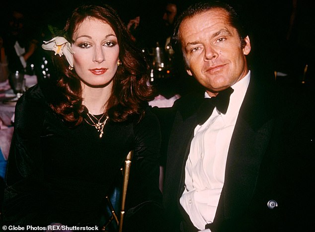 Her true fame in the 1970s stemmed from being half of the era's reigning 'it' couple as the magnetic, towering girlfriend of Jack Nicholson, whom she is pictured with in 1976