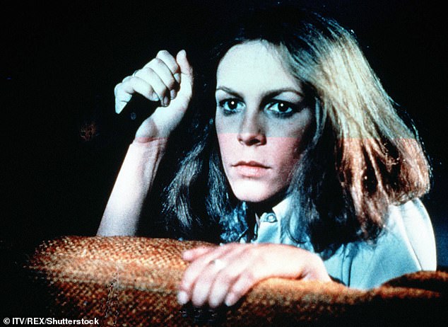 Eighteen years later, Jamie Lee found herself auditioning for her own 'scream queen' role in the shape of Laurie Strode, the teenage heroine of the original Halloween (pictured)