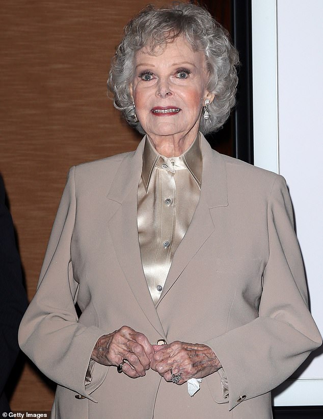 June Lockhart celebrated her 100th birthday last month, after a glittering decades-long career going back to the stage of the Metropolitan Opera in the 1930s; pictured in 2015