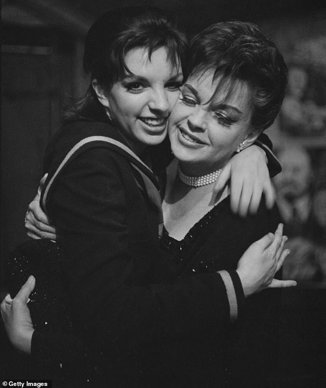 Liza Minnelli was born in 1946 to movie star Judy Garland and director Vincente Minnelli; she is pictured with her mother in 1965 in New York