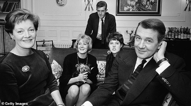 Vanessa Redgrave (second from left) is pictured aged 25 in 1962 with her sisters Corin and Lynn Redgrave and their famous parents Michael Redgrave (right) and Rachel Kempson (left)
