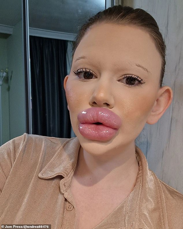 Despite the pain and health warnings, Andrea doesn't have any plans to slow down or reduce her voluptuous look