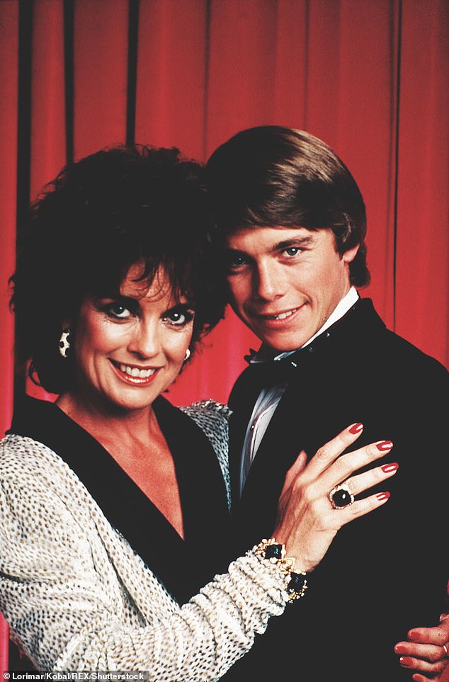 Atkins failed to gain major roles afterward, though a one-year stint in a supporting role on Dallas was a major coup for him; pictured with Linda Gray on the series