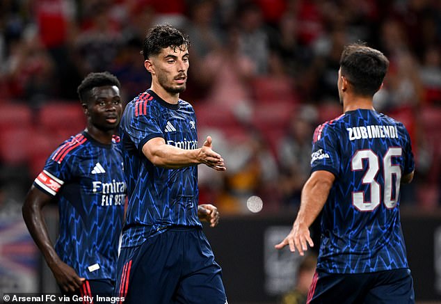 Kai Havertz appeared to respond to the Swede's arrival, providing assists for Arsenal's first two goals