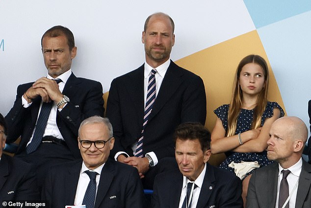 Prince William and Princess Charlotte were among those in attendance for the game
