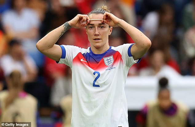 Right back Lucy Bronze made 10 clearances and four interceptions in her energetic display