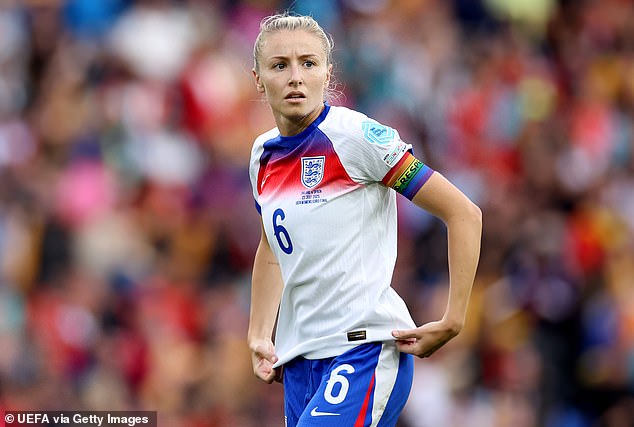 Captain Leah Williamson was not dribbled past once and was England's best player on the pitch in the first half
