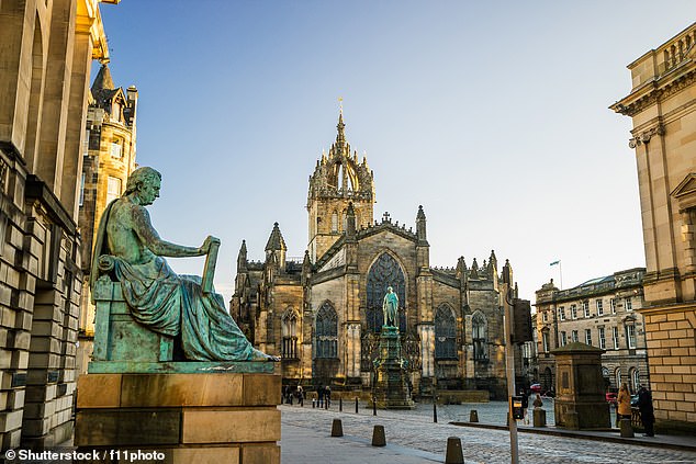 While the Royal Mile (pictured) in Edinburgh placed five in the 'tourist trap' rankings with 539 reviews