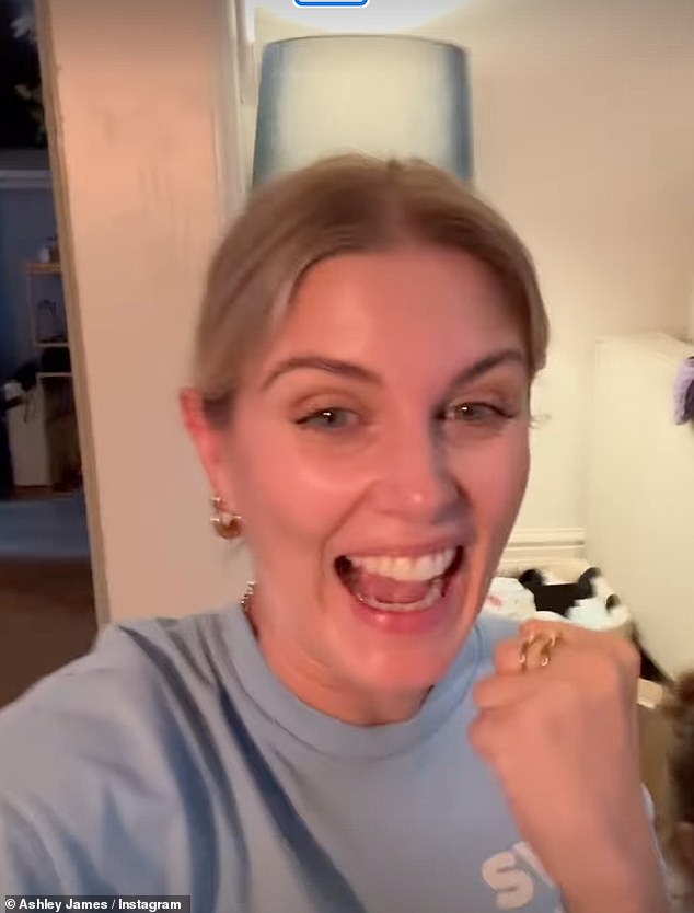 Ashley James also filmed the same moment and showed her family jumping for joy as they celebrated Kelly's successful penalty