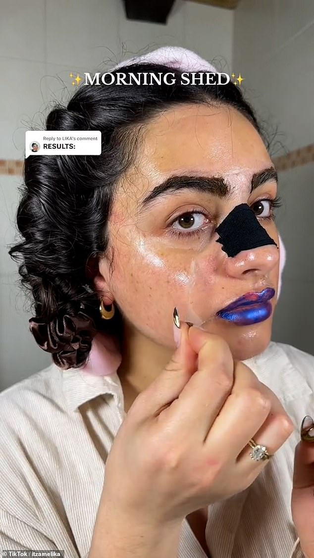 Creator are often seen wearing silicone patches on their foreheads or under their eyes, sometimes filled with reactive productive such as retinol, which can cause irritation when pressed into the skin over night