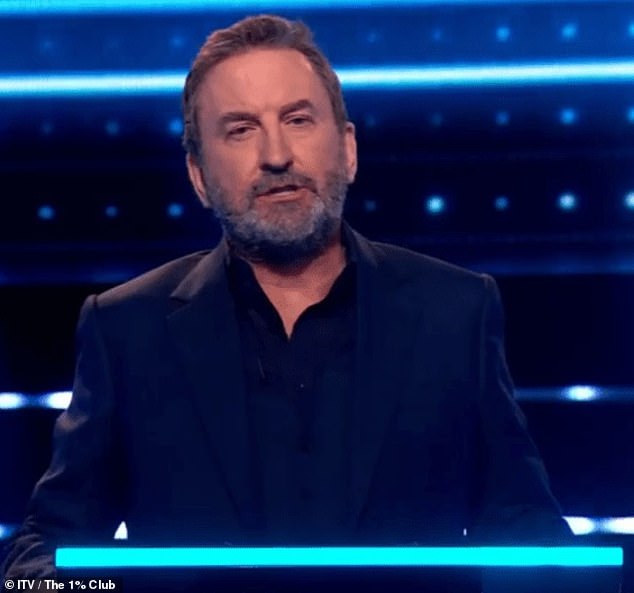 Having also featured on The 1% Club and Tipping Point, the 69-year-old has become something of a veteran contestant (Pictured: The 1% Club host Lee Mack)