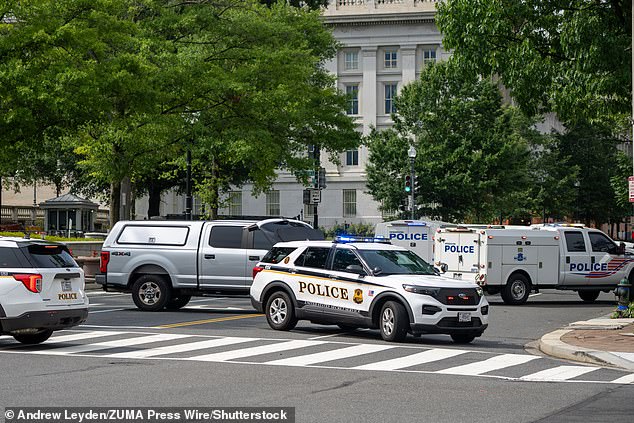 The Secret Service confirmed that the package was located just outside a security perimeter near the executive mansion